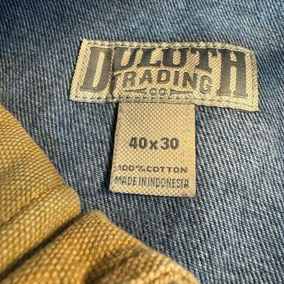 Duluth Carpenter Jeans Mens 40x30  Mid-rise Wide-leg Utility‎ Workwear 100% Cot - Picture 9 of 10